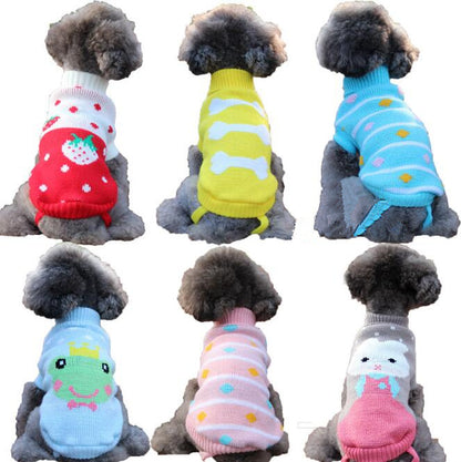 Dog Sweater, Pet Clothing, Knitted Pet Outfit